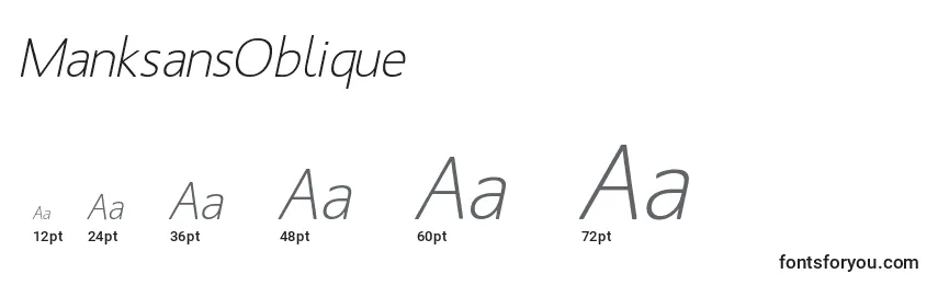 ManksansOblique Font Sizes
