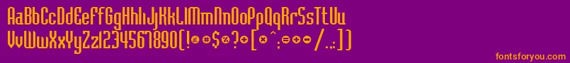 Bodiac Font – Orange Fonts on Purple Background