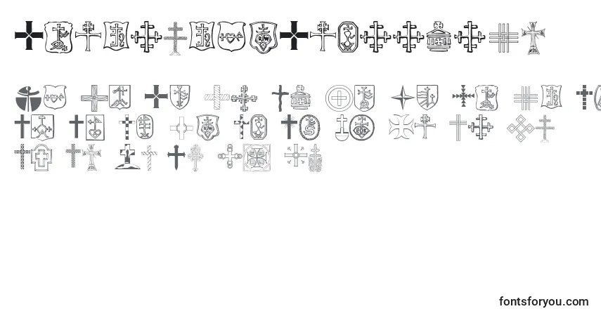 A fonte ChristianCrossesIv – alfabeto, números, caracteres especiais