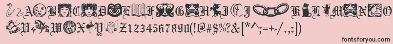 PhantasyDingbatsRegular Font – Black Fonts on Pink Background