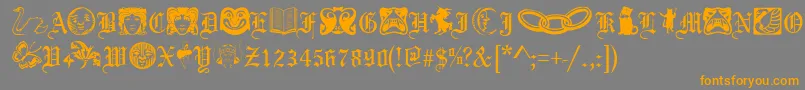 PhantasyDingbatsRegular Font – Orange Fonts on Gray Background