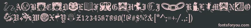 PhantasyDingbatsRegular Font – Pink Fonts on Black Background