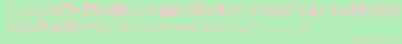 PhantasyDingbatsRegular Font – Pink Fonts on Green Background