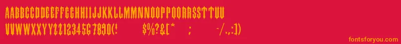 IronwoodMedium Font – Orange Fonts on Red Background