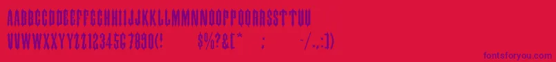 IronwoodMedium Font – Purple Fonts on Red Background