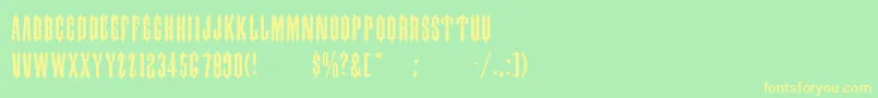 IronwoodMedium Font – Yellow Fonts on Green Background