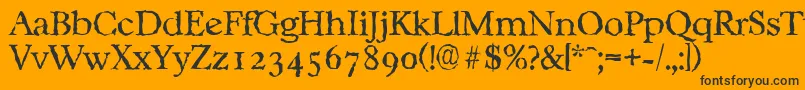 CasablancarandomLightRegular Font – Black Fonts on Orange Background