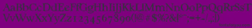 CasablancarandomLightRegular Font – Black Fonts on Purple Background