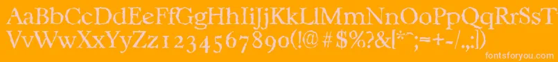 CasablancarandomLightRegular Font – Pink Fonts on Orange Background