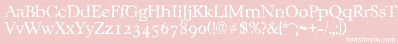 CasablancarandomLightRegular Font – White Fonts on Pink Background