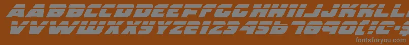 Czcionka RogueHeroLasexItalic – szare czcionki na brązowym tle