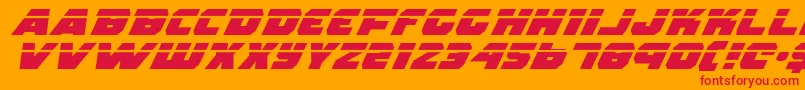 フォントRogueHeroLasexItalic – オレンジの背景に赤い文字
