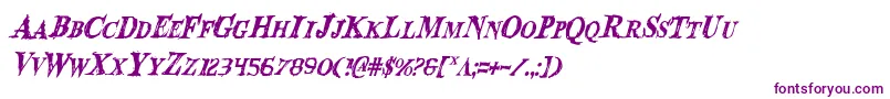 BloodCrowCondensedItalic Font – Purple Fonts on White Background