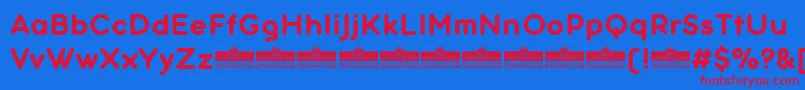 AristotelicaTextBoldTrial Font – Red Fonts on Blue Background