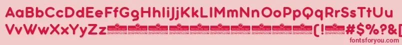 AristotelicaTextBoldTrial Font – Red Fonts on Pink Background