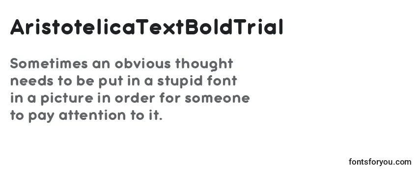 AristotelicaTextBoldTrial Font