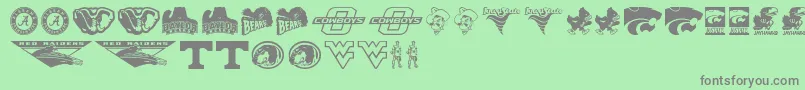 NcaaBig12 Font – Gray Fonts on Green Background