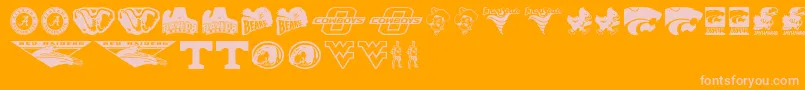 NcaaBig12 Font – Pink Fonts on Orange Background