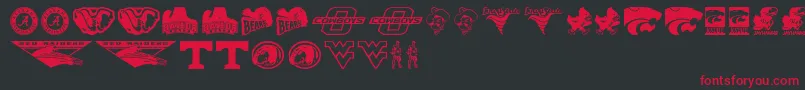 NcaaBig12 Font – Red Fonts on Black Background