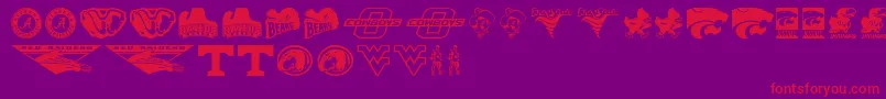 NcaaBig12 Font – Red Fonts on Purple Background