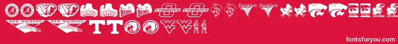 NcaaBig12 Font – White Fonts on Red Background