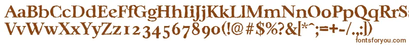 Czcionka CasablancaantiqueBold – brązowe czcionki na białym tle