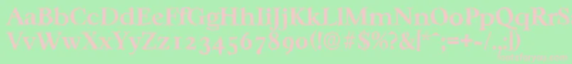 CasablancaantiqueBold Font – Pink Fonts on Green Background