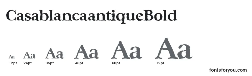 CasablancaantiqueBold Font Sizes