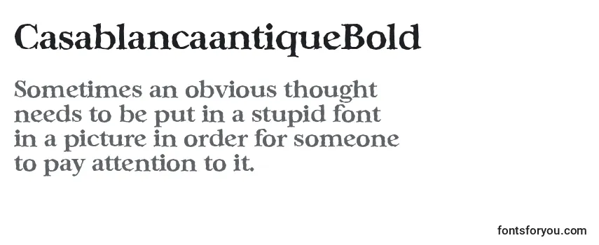 CasablancaantiqueBold Font