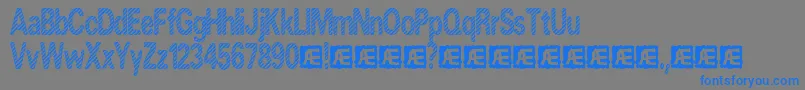 Candystr Font – Blue Fonts on Gray Background