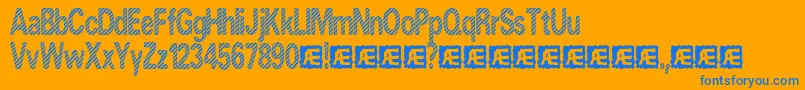 Candystr Font – Blue Fonts on Orange Background