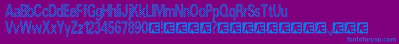 Candystr Font – Blue Fonts on Purple Background