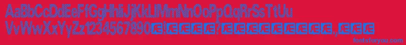 Candystr Font – Blue Fonts on Red Background