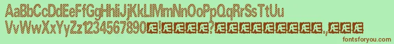 Candystr Font – Brown Fonts on Green Background
