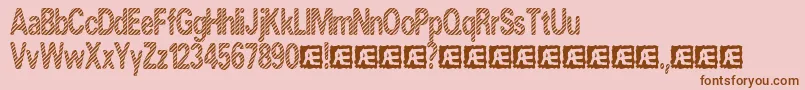 Candystr Font – Brown Fonts on Pink Background