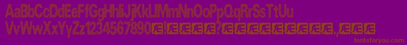 Candystr Font – Brown Fonts on Purple Background