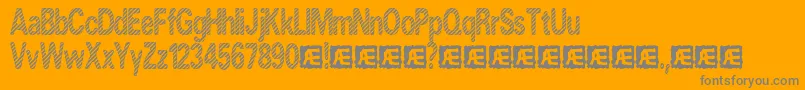 Candystr Font – Gray Fonts on Orange Background