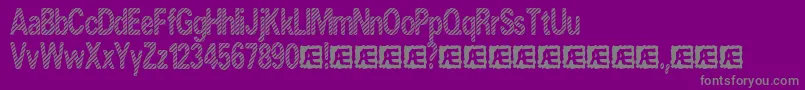 Candystr Font – Gray Fonts on Purple Background