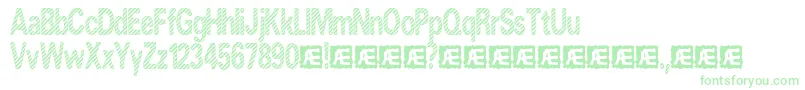 Candystr-Schriftart – Grüne Schriften auf weißem Hintergrund
