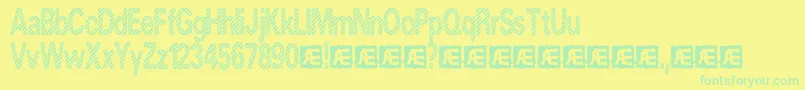 Candystr Font – Green Fonts on Yellow Background