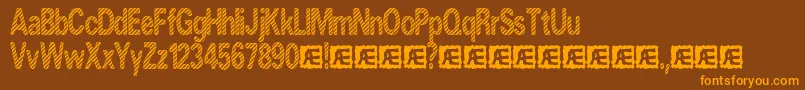 Candystr Font – Orange Fonts on Brown Background