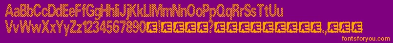 Candystr Font – Orange Fonts on Purple Background