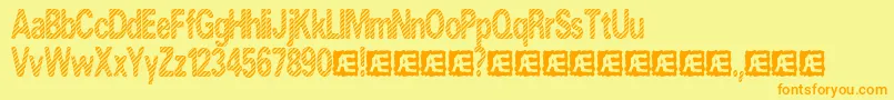 Candystr Font – Orange Fonts on Yellow Background