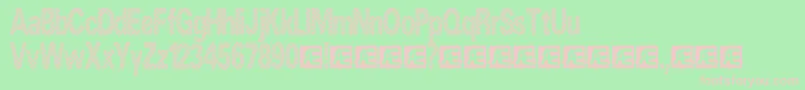 Candystr-Schriftart – Rosa Schriften auf grünem Hintergrund
