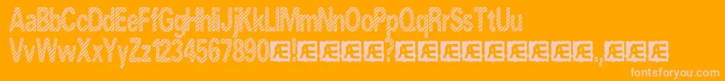Candystr Font – Pink Fonts on Orange Background