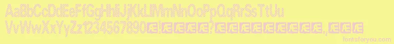 Candystr Font – Pink Fonts on Yellow Background