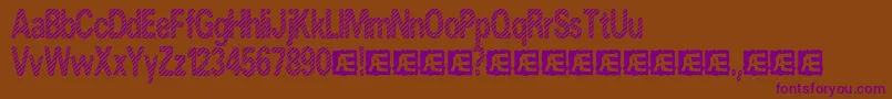Candystr-Schriftart – Violette Schriften auf braunem Hintergrund
