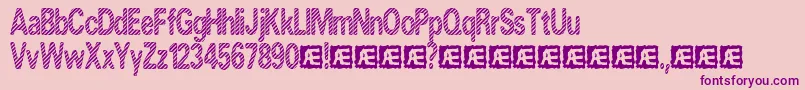 Шрифт Candystr – фиолетовые шрифты на розовом фоне