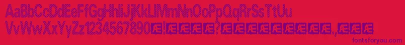 Candystr Font – Purple Fonts on Red Background