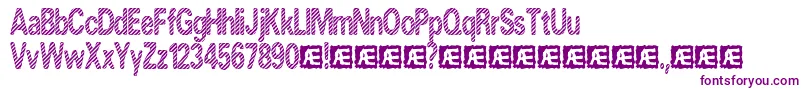 Шрифт Candystr – фиолетовые шрифты на белом фоне